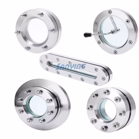 Mirilla de soldadura a tope de acero inoxidable higiénico sanitario SS304/316L
