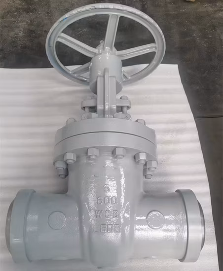 Válvula de compuerta de vástago ascendente con brida Wcb de acero al carbono API